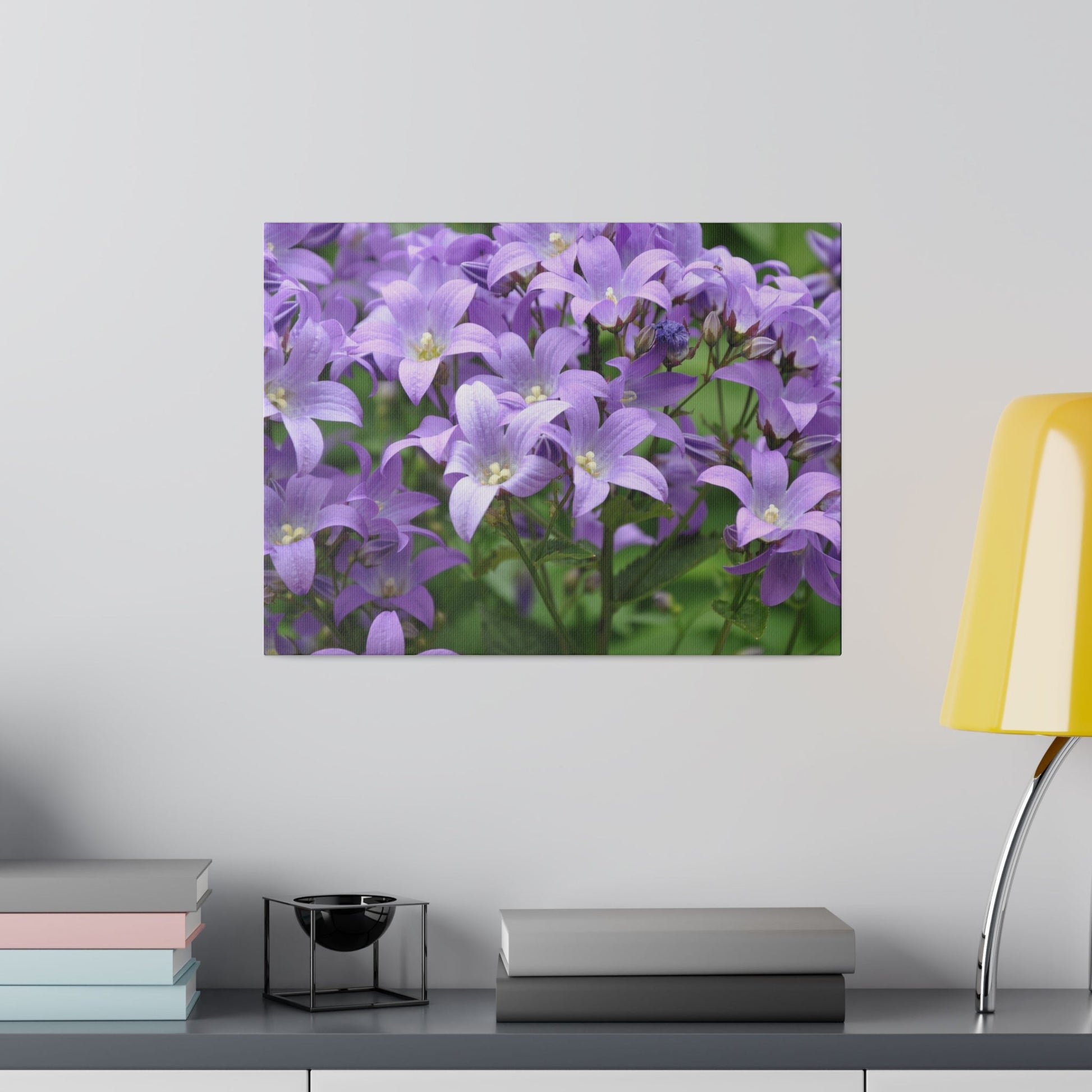 Campanula Lactiflora, Matte Canvas, Stretched, 0.75" - The Trio Synergize Group