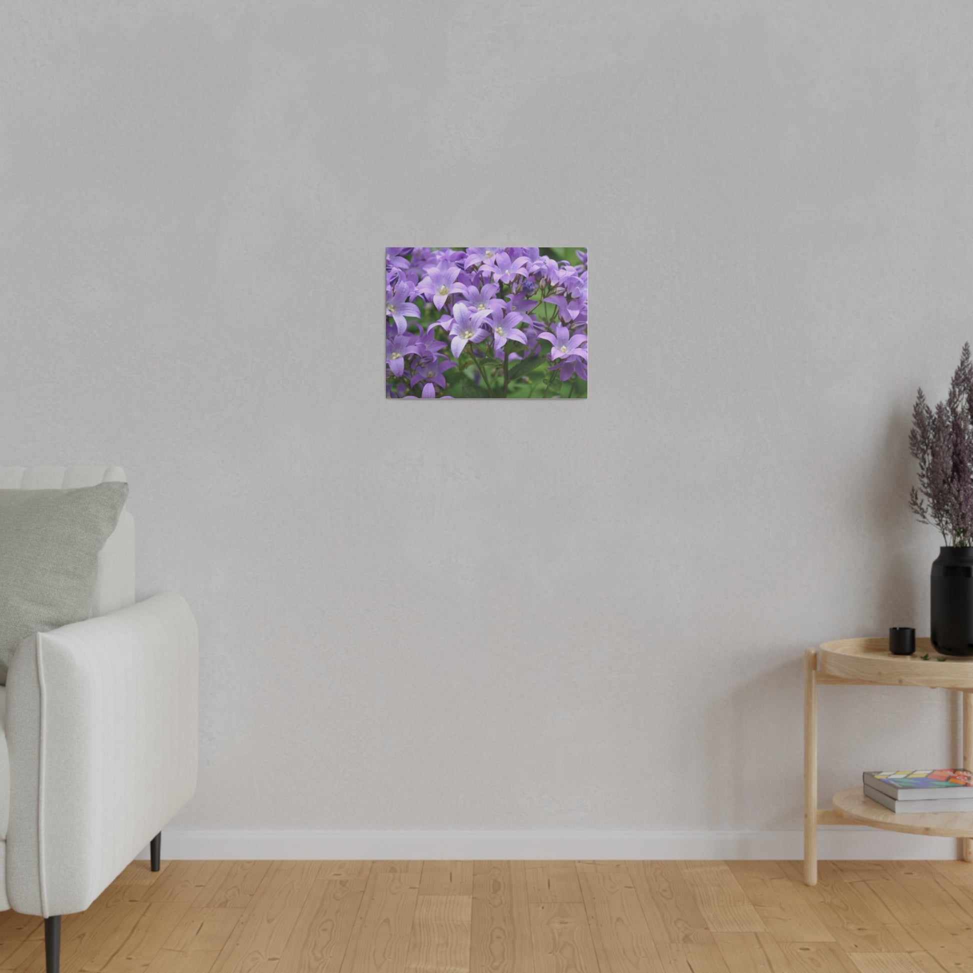 Campanula Lactiflora, Matte Canvas, Stretched, 0.75" - The Trio Synergize Group