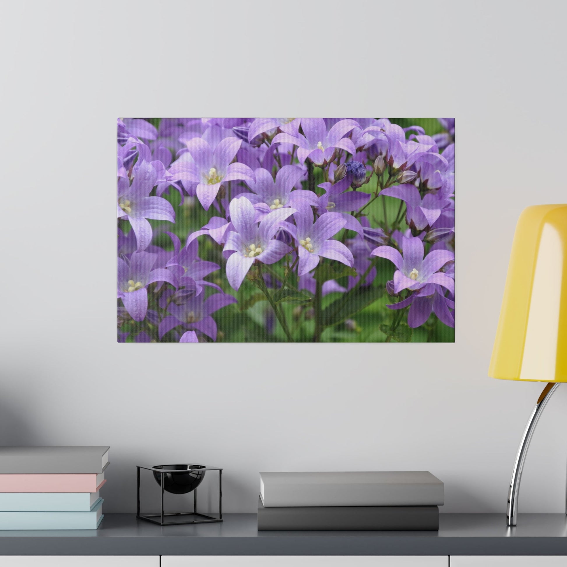 Campanula Lactiflora, Matte Canvas, Stretched, 0.75" - The Trio Synergize Group