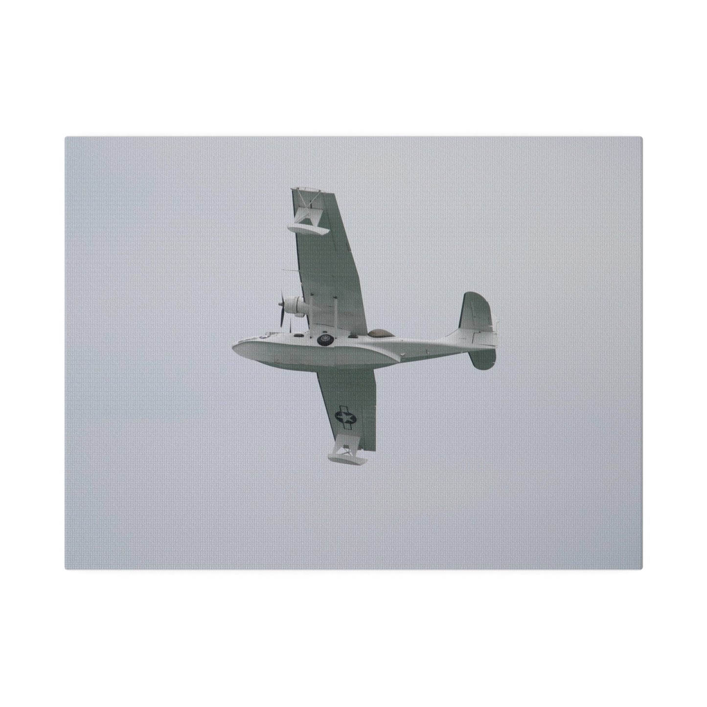 Catalina Flying From The Right, Banking Right, With A View Of The Undercarriage, Matte Canvas, Stretched, 0.75" - The Trio Synergize Group