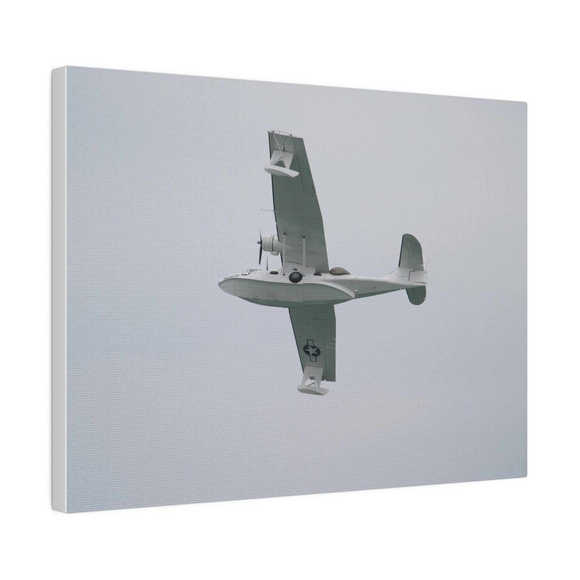 Catalina Flying From The Right, Banking Right, With A View Of The Undercarriage, Matte Canvas, Stretched, 0.75" - The Trio Synergize Group