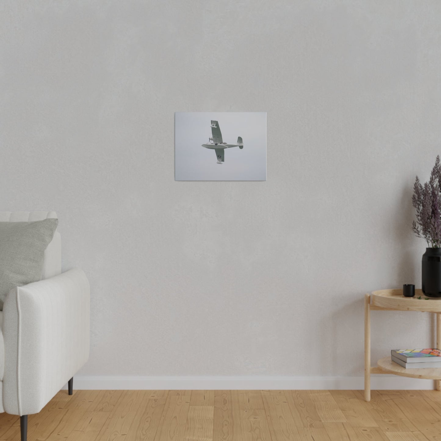 Catalina Flying From The Right, Banking Right, With A View Of The Undercarriage, Matte Canvas, Stretched, 0.75" - The Trio Synergize Group