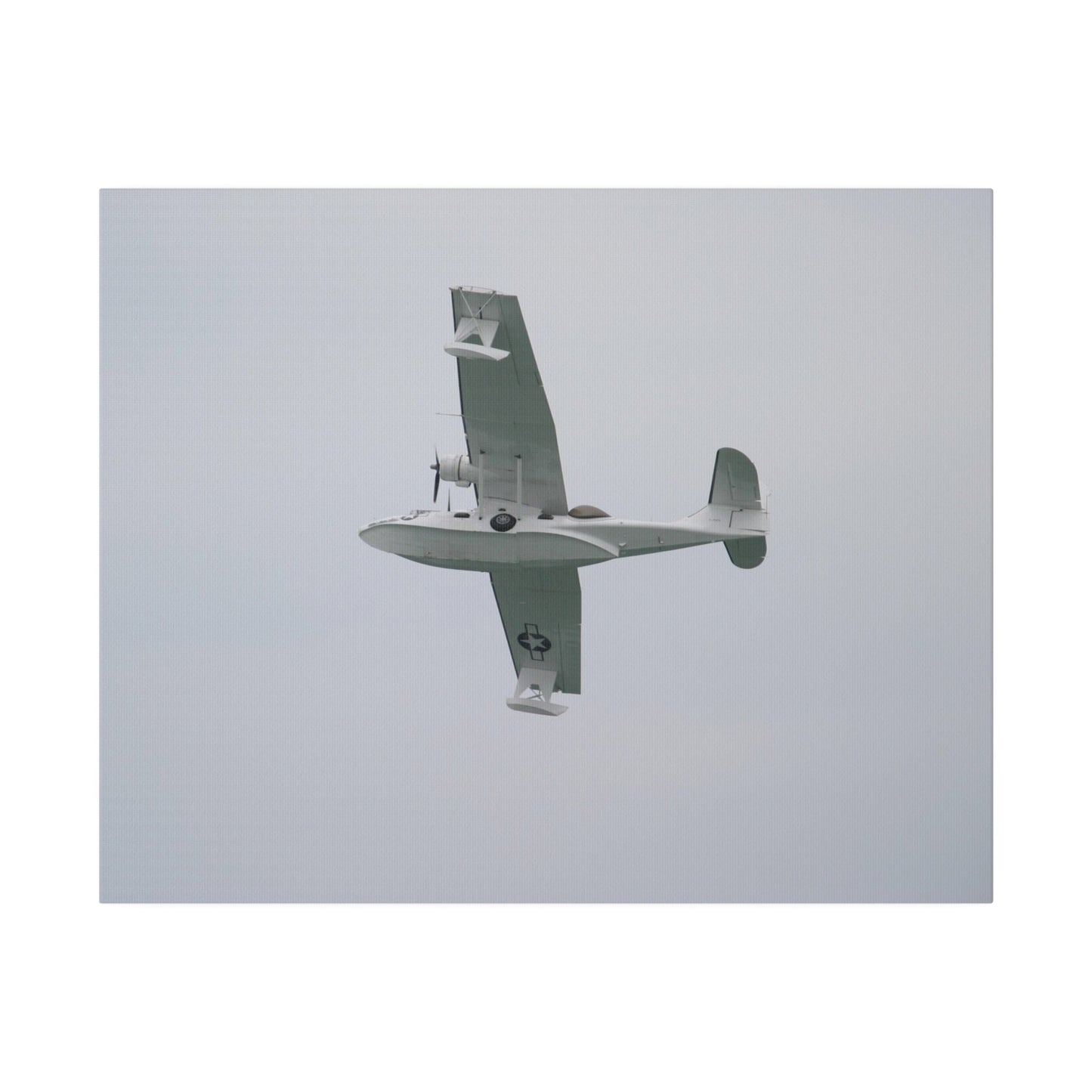 Catalina Flying From The Right, Banking Right, With A View Of The Undercarriage, Matte Canvas, Stretched, 0.75" - The Trio Synergize Group