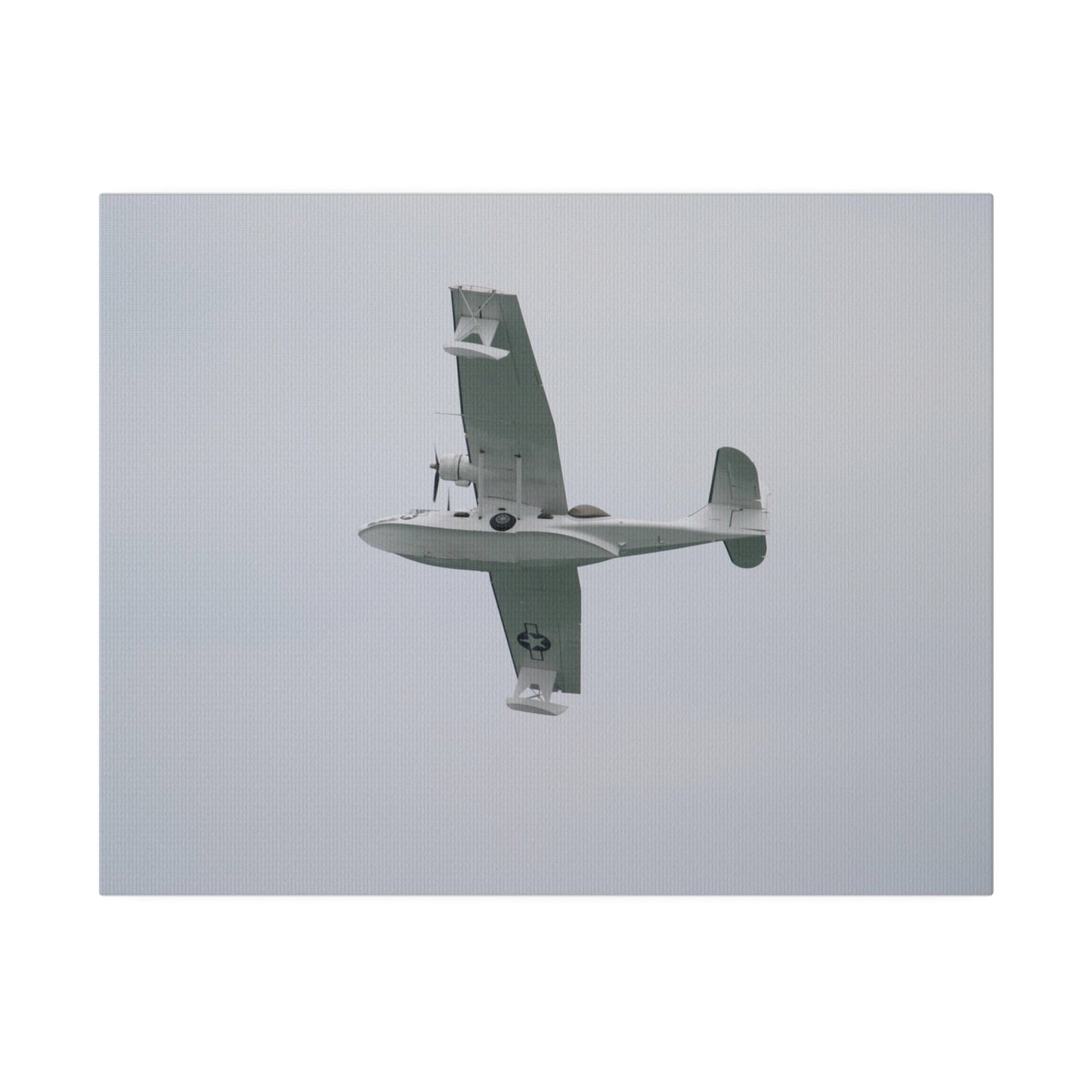 Catalina Flying From The Right, Banking Right, With A View Of The Undercarriage, Matte Canvas, Stretched, 0.75" - The Trio Synergize Group