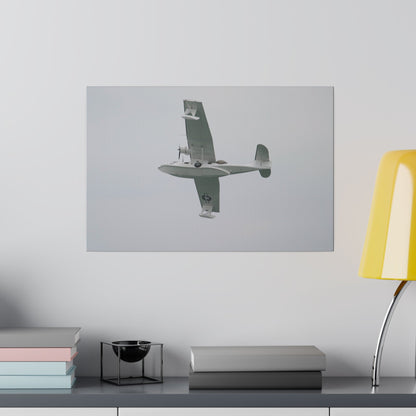 Catalina Flying From The Right, Banking Right, With A View Of The Undercarriage, Matte Canvas, Stretched, 0.75" - The Trio Synergize Group