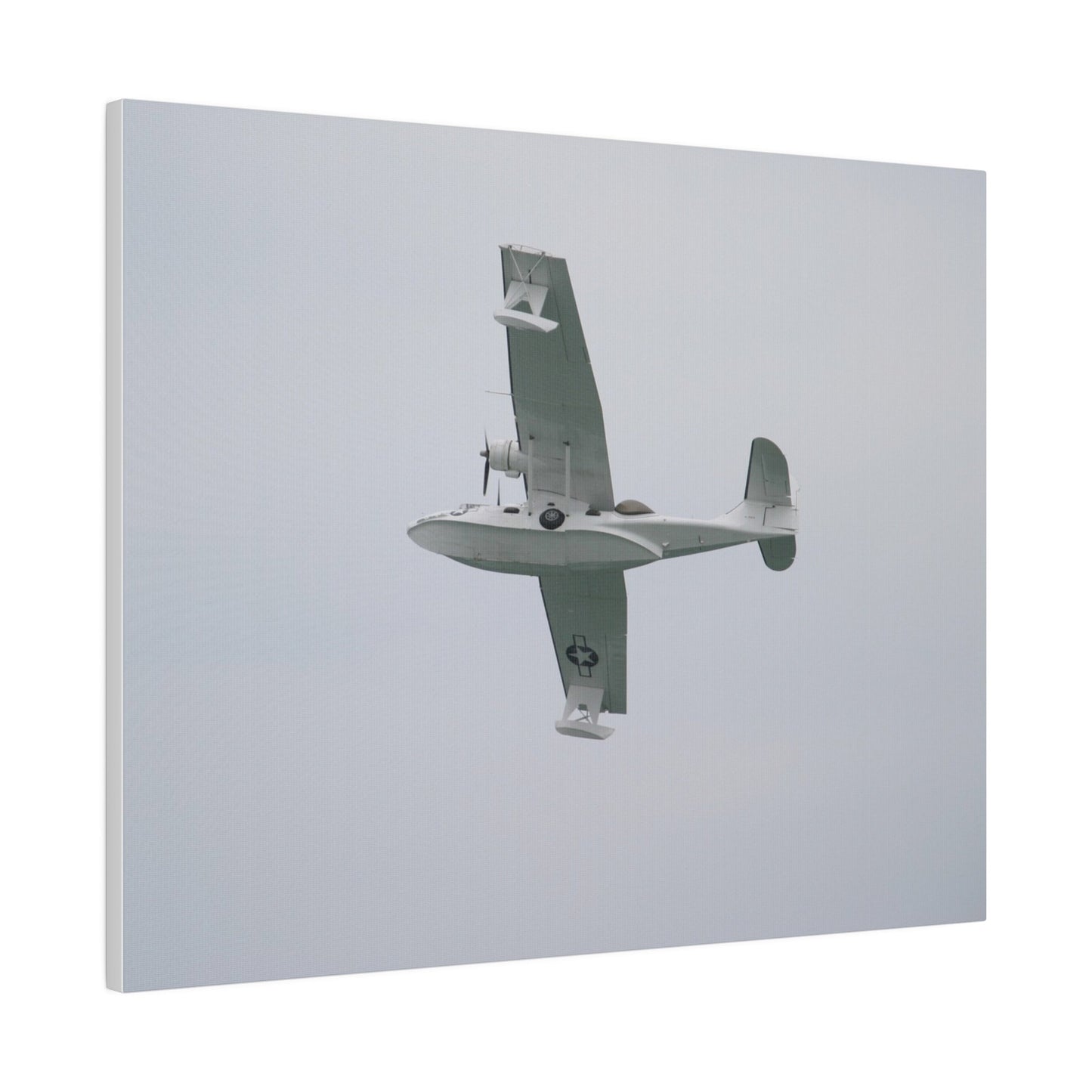 Catalina Flying From The Right, Banking Right, With A View Of The Undercarriage, Matte Canvas, Stretched, 0.75" - The Trio Synergize Group