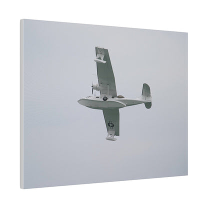 Catalina Flying From The Right, Banking Right, With A View Of The Undercarriage, Matte Canvas, Stretched, 0.75" - The Trio Synergize Group