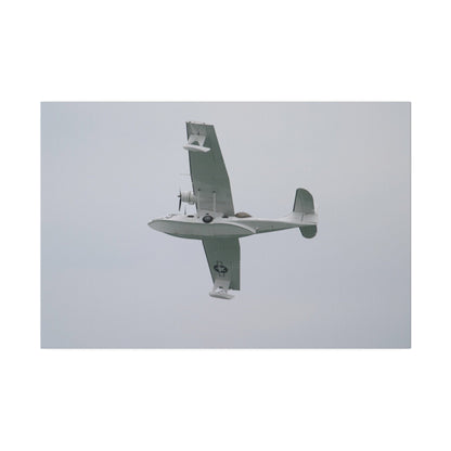 Catalina Flying From The Right, Banking Right, With A View Of The Undercarriage, Matte Canvas, Stretched, 0.75" - The Trio Synergize Group