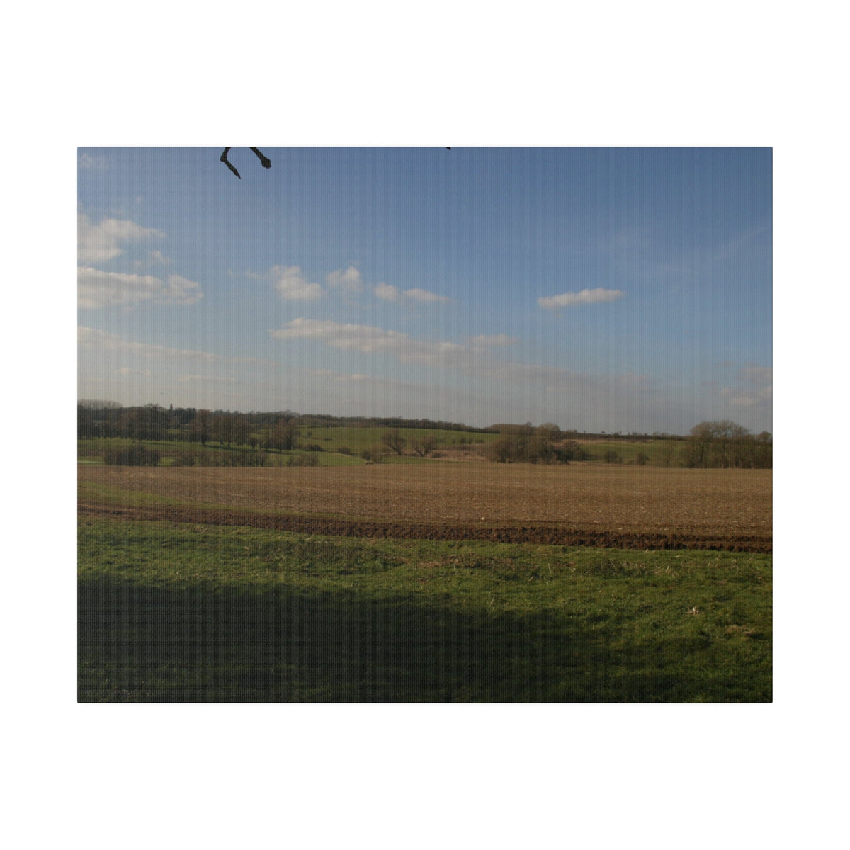 Countryside Landscape With Farm Fields and Lovely Sky Canvas - The Trio Synergize Group