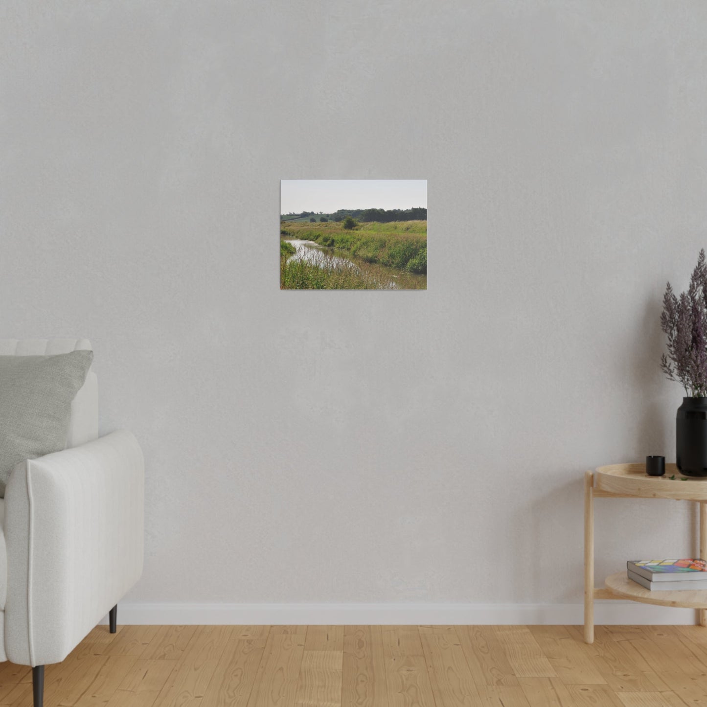 Countryside Landscape With A River, Matte Canvas, Stretched, 0.75" - The Trio Synergize Group