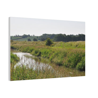 Countryside Landscape With A River, Matte Canvas, Stretched, 0.75" - The Trio Synergize Group