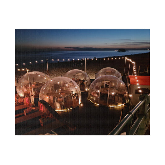 Brighton Pods at Night Canvas Print - The Trio Synergize Group