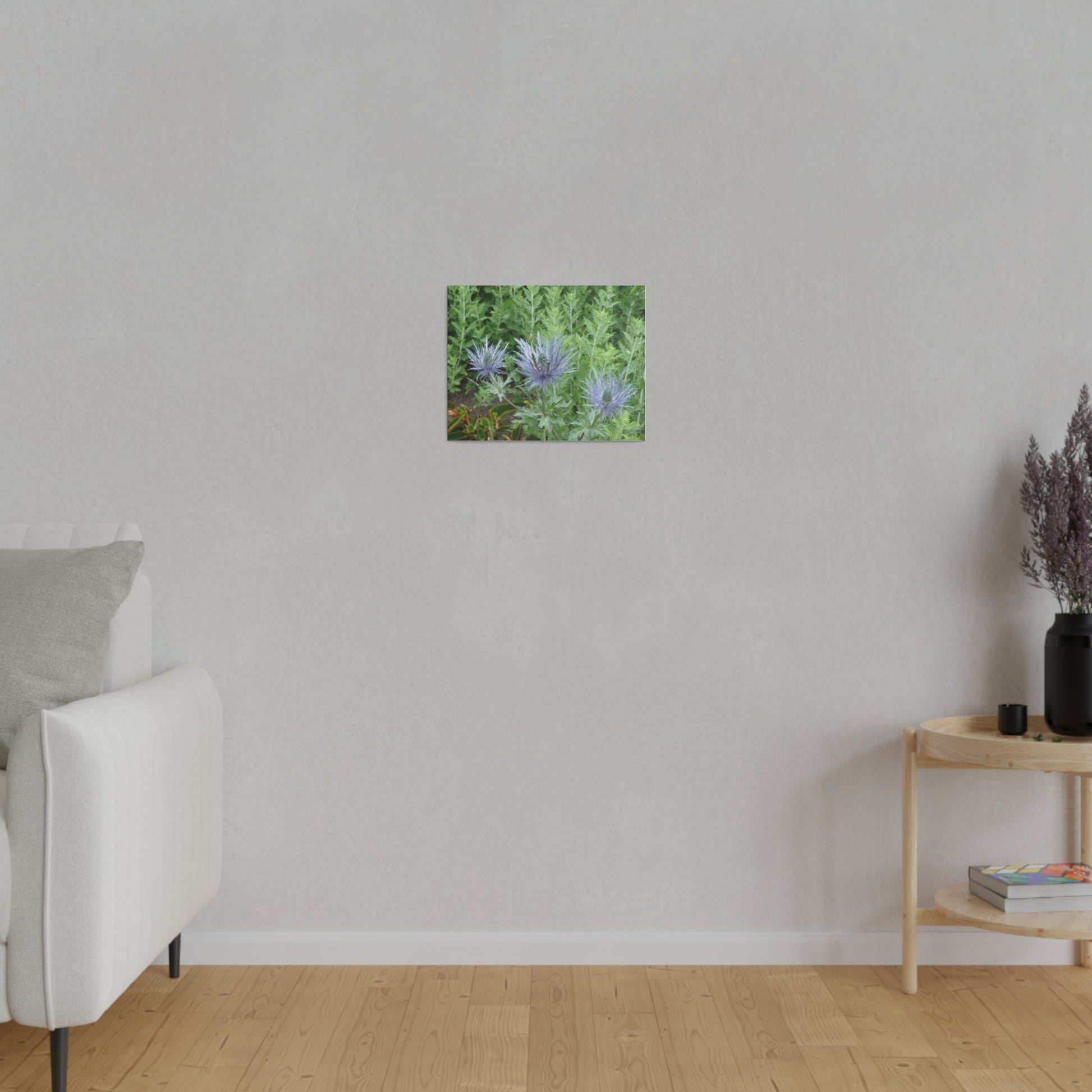 Eryngium Alpinum, Matte Canvas, Stretched, 0.75" - The Trio Synergize Group