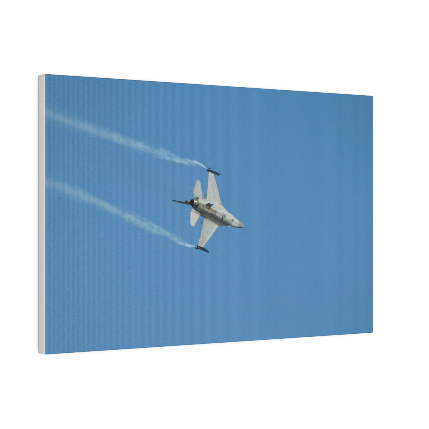 F16 Fighting Falcon Flying Right, Undercarriage Canvas - The Trio Synergize Group