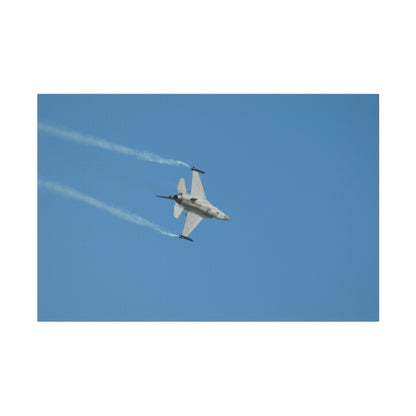 F16 Fighting Falcon Flying Right, Undercarriage Canvas - The Trio Synergize Group