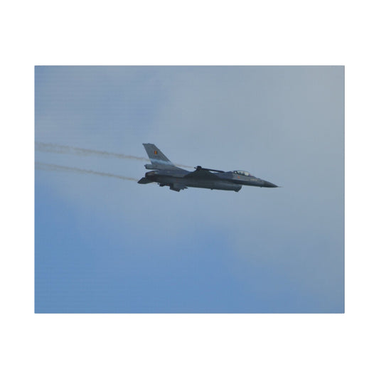 F16 Fighting Falcon With Side View Canvas - The Trio Synergize Group