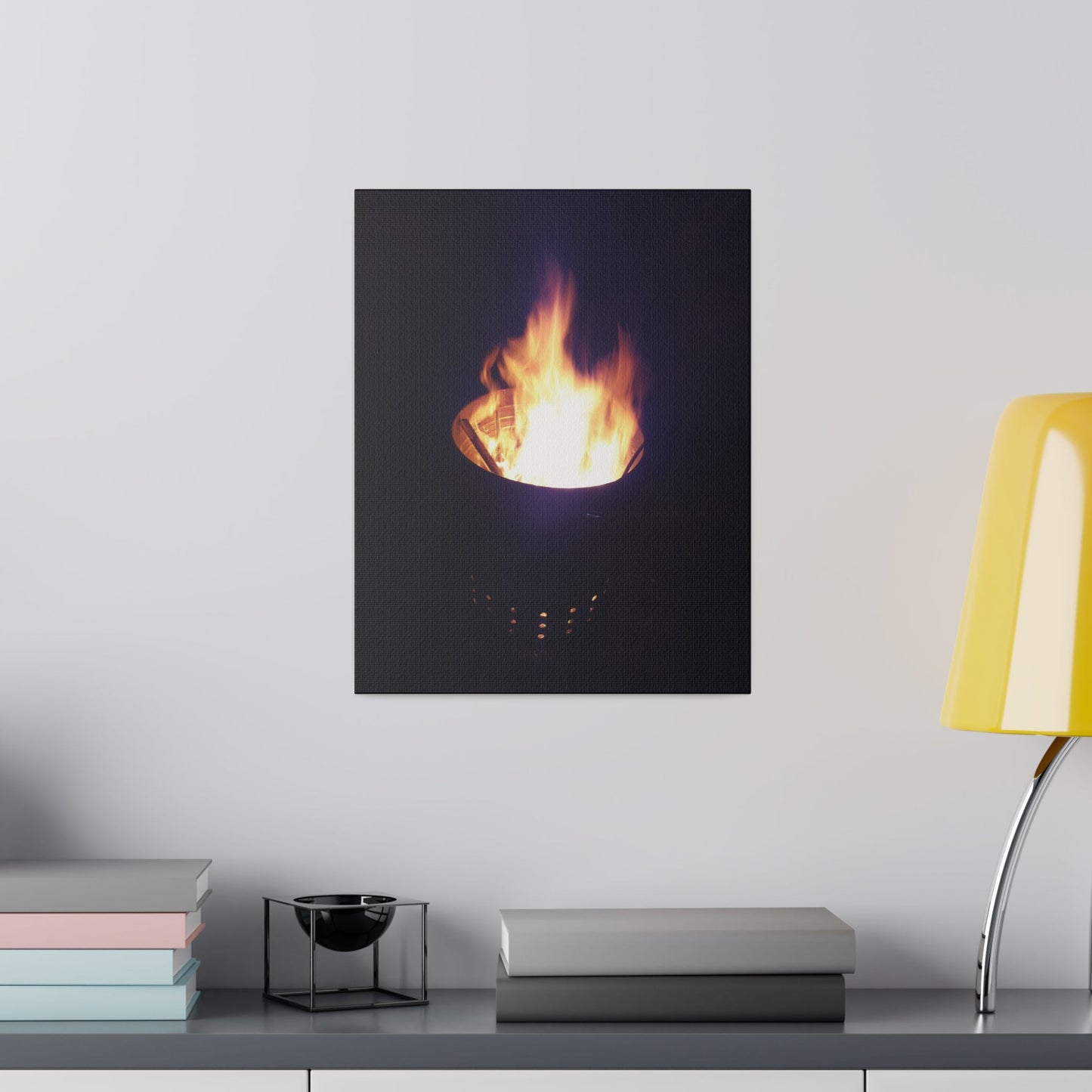 Fire Pit, Matte Canvas, Stretched, 0.75" - The Trio Synergize Group