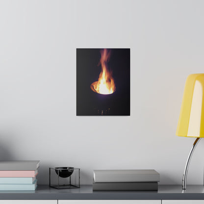 Fire Pit, Matte Canvas, Stretched, 0.75" - The Trio Synergize Group