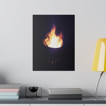 Fire Pit, Matte Canvas, Stretched, 0.75" - The Trio Synergize Group
