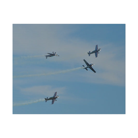 The Blades Flying Right Smoke In Different Angles Canvas - The Trio Synergize Group