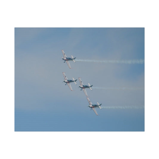 Blades in Formation Canvas Print - Flying Left with Smoke! - The Trio Synergize Group