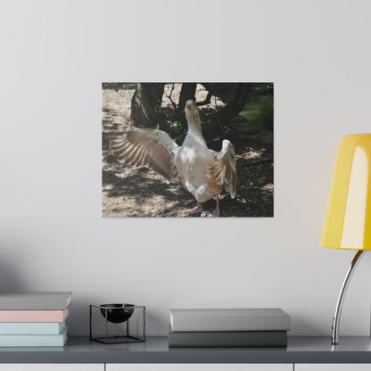 Goose With Wings Wide Open, Matte Canvas, Stretched, 0.75" - The Trio Synergize Group