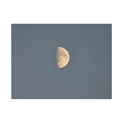 Gray Moon Close Up, Matte Canvas, Stretched, 0.75" - The Trio Synergize Group