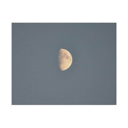 Gray Moon Close Up, Matte Canvas, Stretched, 0.75" - The Trio Synergize Group