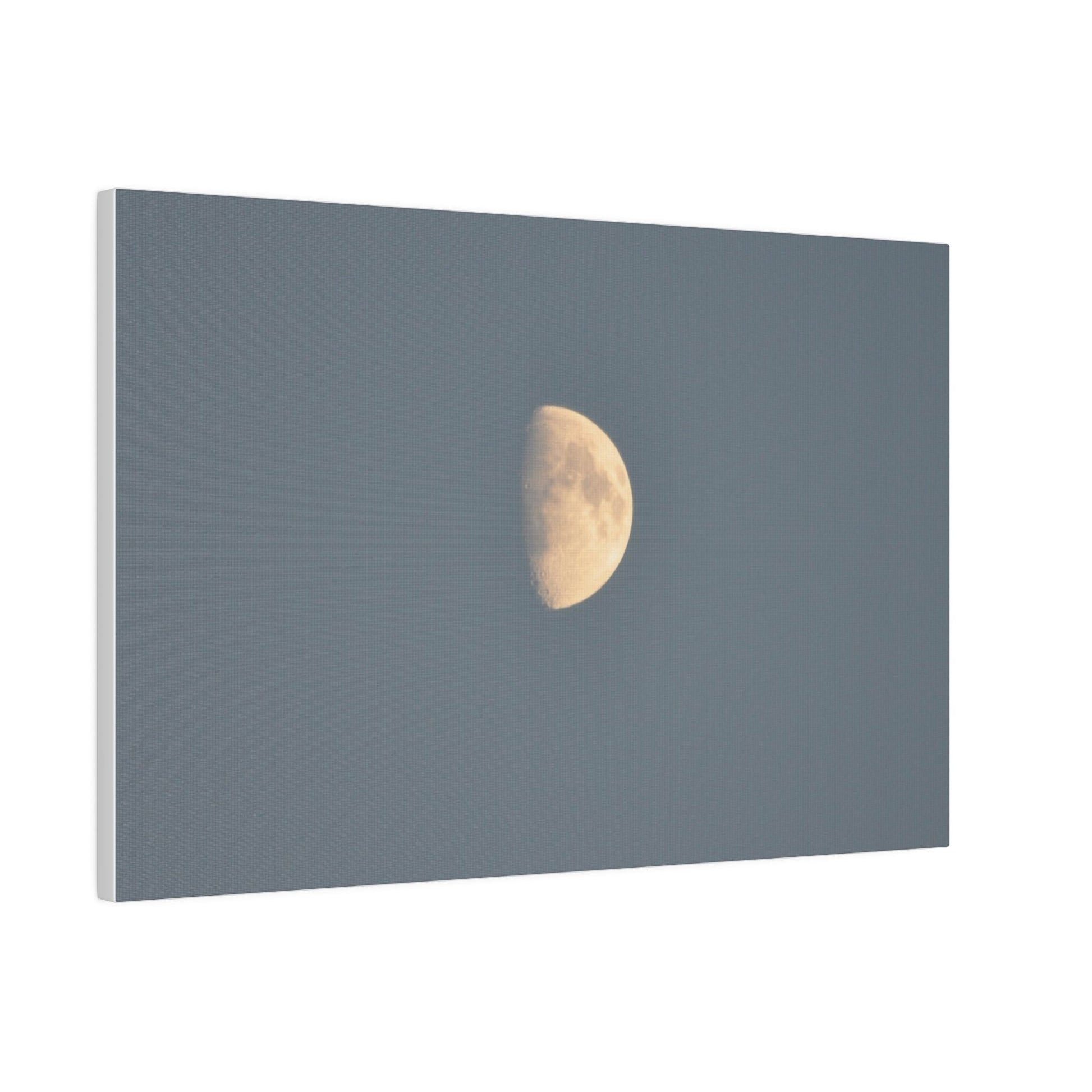 Gray Moon Close Up, Matte Canvas, Stretched, 0.75" - The Trio Synergize Group