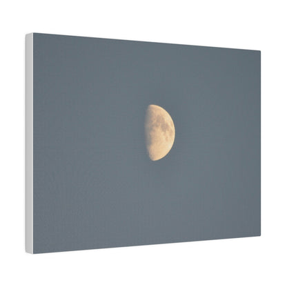 Gray Moon Close Up, Matte Canvas, Stretched, 0.75" - The Trio Synergize Group