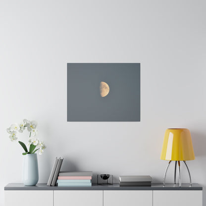 Gray Moon Close Up, Matte Canvas, Stretched, 0.75" - The Trio Synergize Group