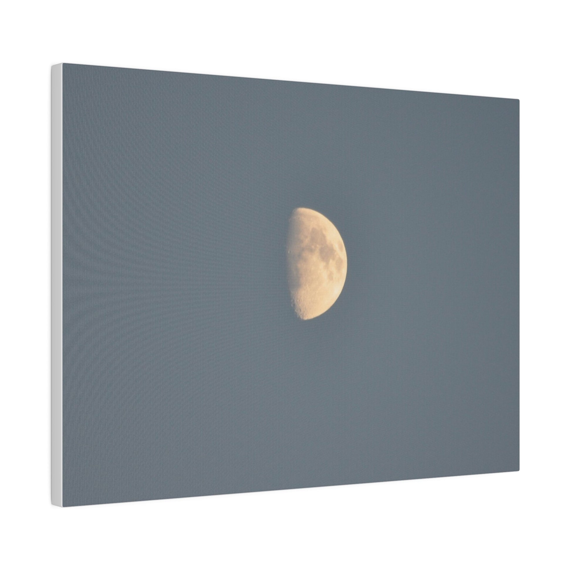 Gray Moon Close Up, Matte Canvas, Stretched, 0.75" - The Trio Synergize Group