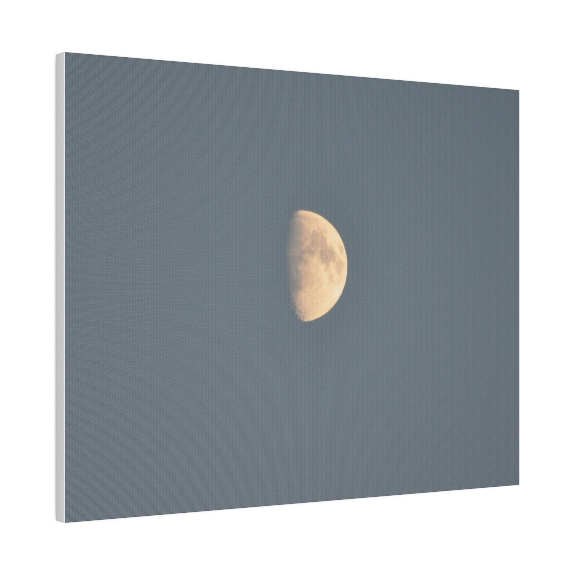 Gray Moon Close Up, Matte Canvas, Stretched, 0.75" - The Trio Synergize Group