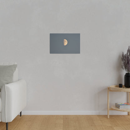 Gray Moon Close Up, Matte Canvas, Stretched, 0.75" - The Trio Synergize Group