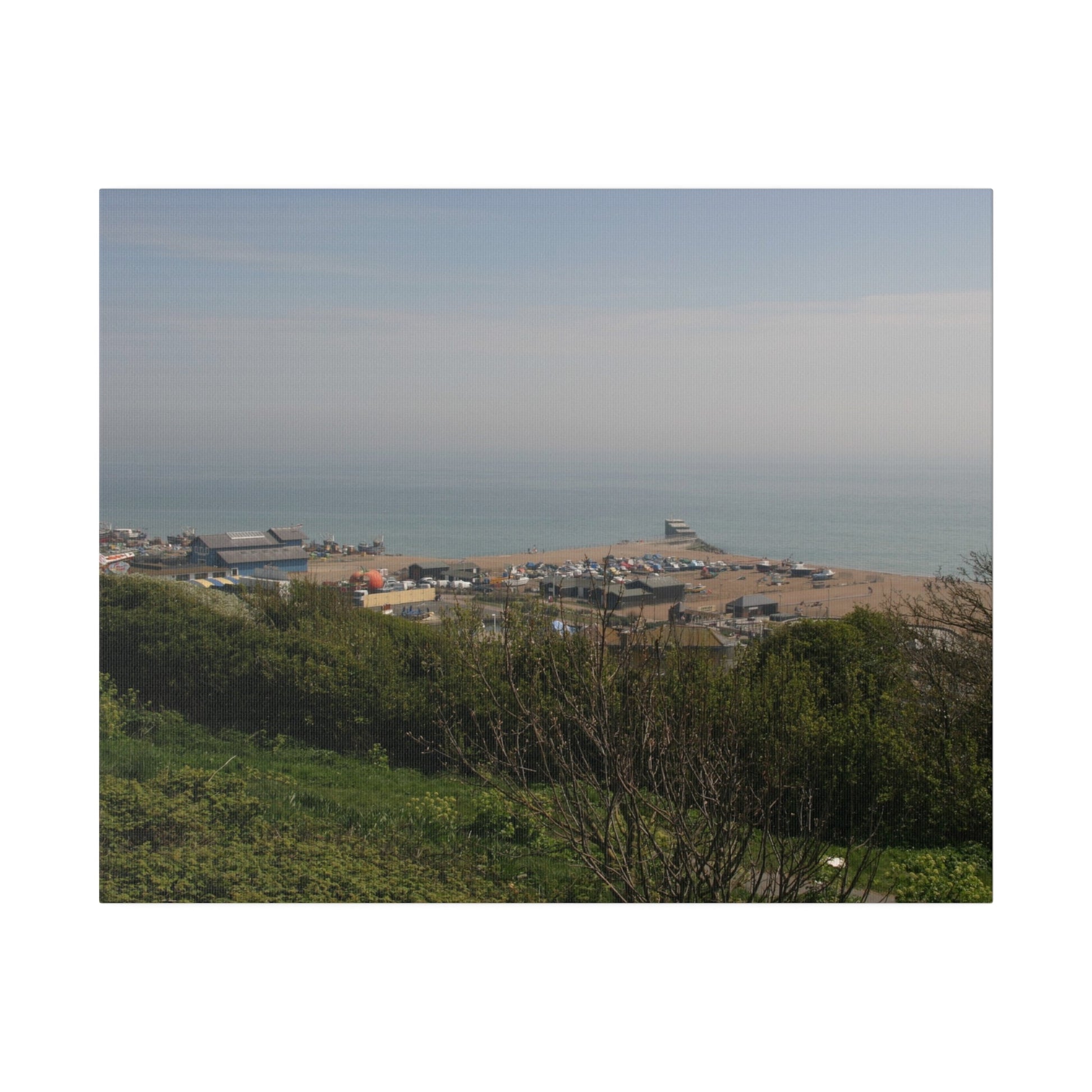 Hastings Beach From The West-hill Canvas - The Trio Synergize Group