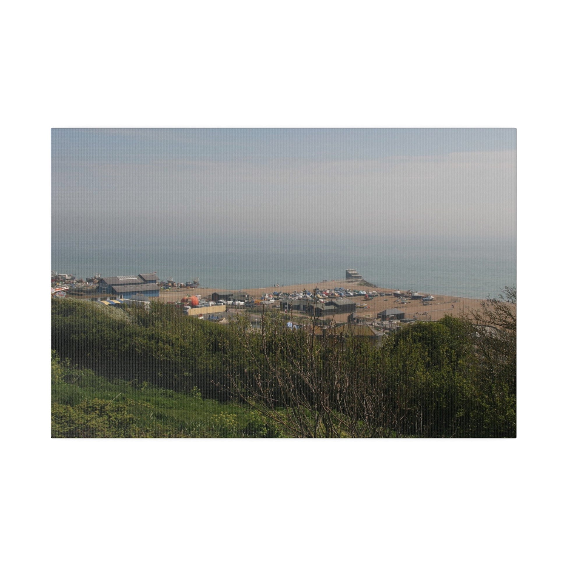 Hastings Beach From The West-hill Canvas - The Trio Synergize Group