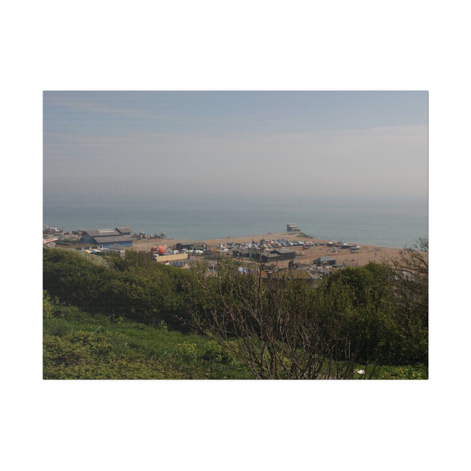 Hastings Beach From The West-hill Canvas - The Trio Synergize Group