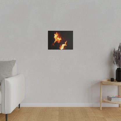 Hastings Bonfire, Flames Dancing, Matte Canvas, Stretched, 0.75" - The Trio Synergize Group