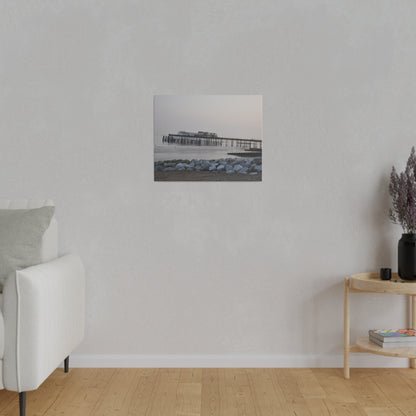 Hastings Pier Post Fire Sea Front, Matte Canvas, Stretched, 0.75" - The Trio Synergize Group