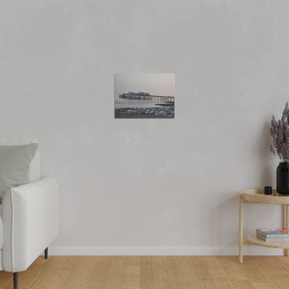 Hastings Pier Post Fire Sea Front, Matte Canvas, Stretched, 0.75" - The Trio Synergize Group