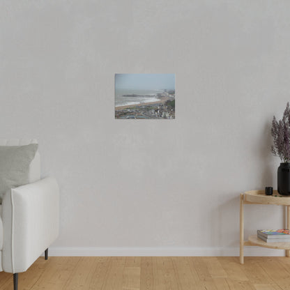 Hastings Sea Front From East - hill Steps And Old Pier Pre Fire, Matte Canvas, Stretched, 0.75" - The Trio Synergize Group