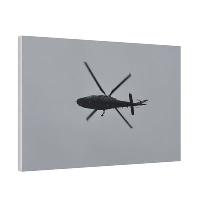 Lynx Helicopter Looping Around To The Right, With A View Of The Undercarriage, Matte Canvas, Stretched, 0.75" - The Trio Synergize Group