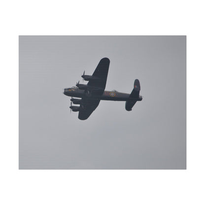 Memorial Flight Avro Lancaster Flying From The Right With A View Of The Undercarriage And Landing Gear Deployed, Matte Canvas, Stretched, 0.75" - The Trio Synergize Group