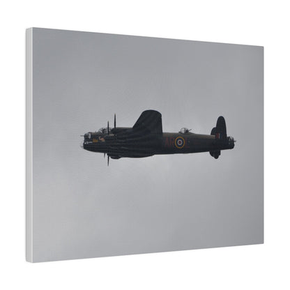 Memorial Flight Avro Lancaster Flying From The Right With Side View, Matte Canvas, Stretched, 0.75" - The Trio Synergize Group