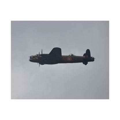Memorial Flight Avro Lancaster Flying From The Right With Side View, Matte Canvas, Stretched, 0.75" - The Trio Synergize Group