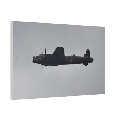 Memorial Flight Avro Lancaster Flying From The Right With Side View, Matte Canvas, Stretched, 0.75" - The Trio Synergize Group