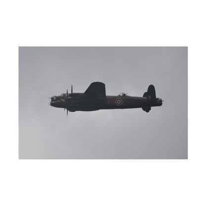 Memorial Flight Avro Lancaster Flying From The Right With Side View, Matte Canvas, Stretched, 0.75" - The Trio Synergize Group
