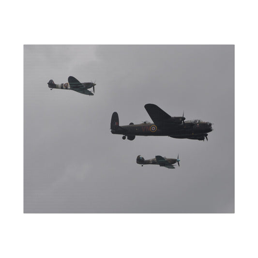 Memorial Flight Flying From The Left In Formation Canvas - The Trio Synergize Group