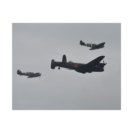 Memorial Flight Flying Right In Formation Canvas Print - The Trio Synergize Group