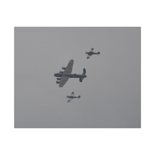 Memorial Flight Avro Lancaster with A Top View Canvas - The Trio Synergize Group